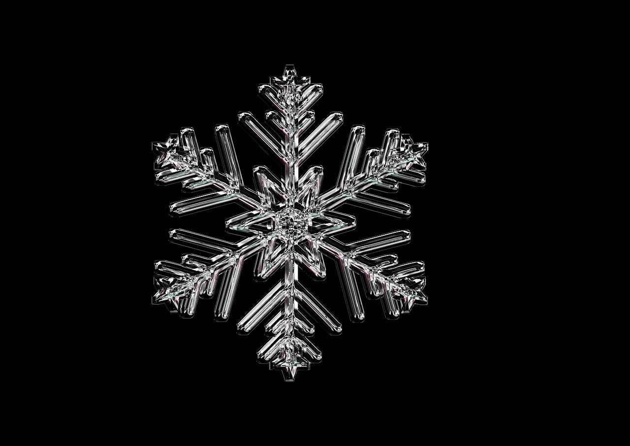 picture-of-snowflake-on black-background